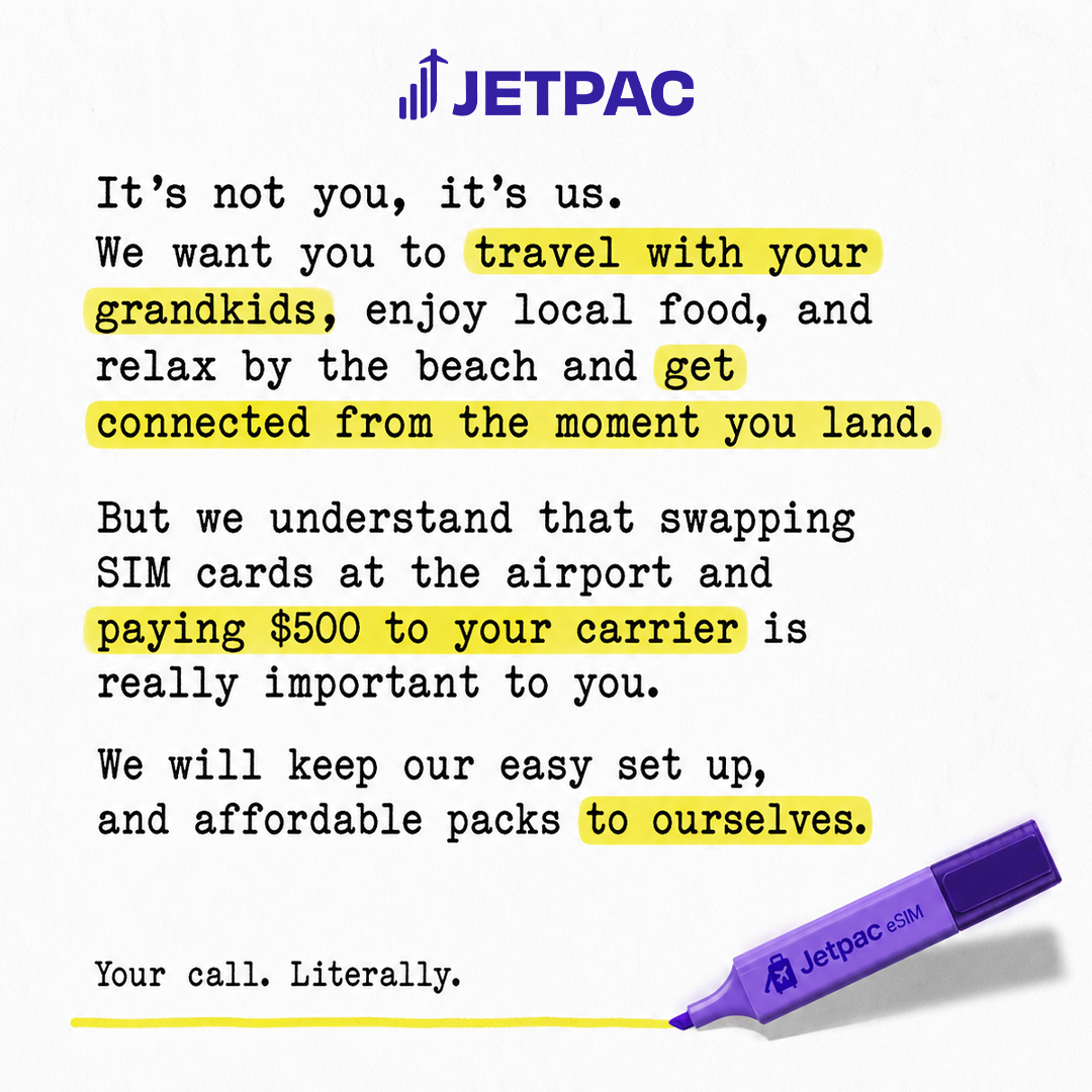 Jetpac Facebook ad
