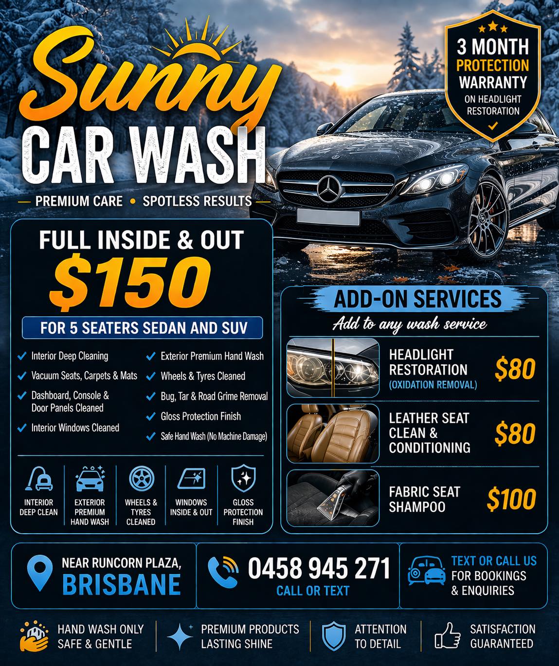 Sunnybank陽光小屋2 Facebook ad: SUNNY CAR WASH 陽光洗車