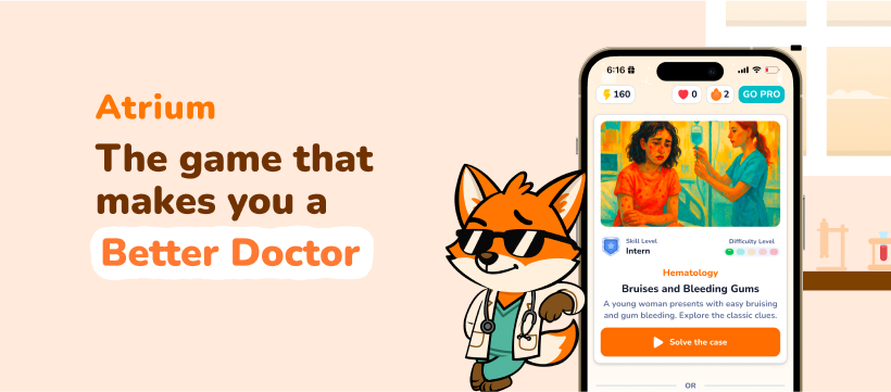 Atrium: Solve Clinical Puzzles Facebook ad from Mar 11, 2026