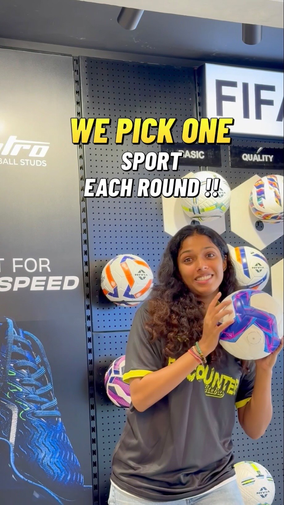 Nivia Sports Facebook ad: 5 seconds. 1 sport.