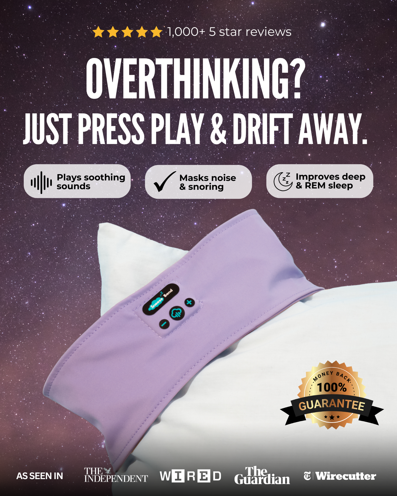 SnoozeBand Facebook ad