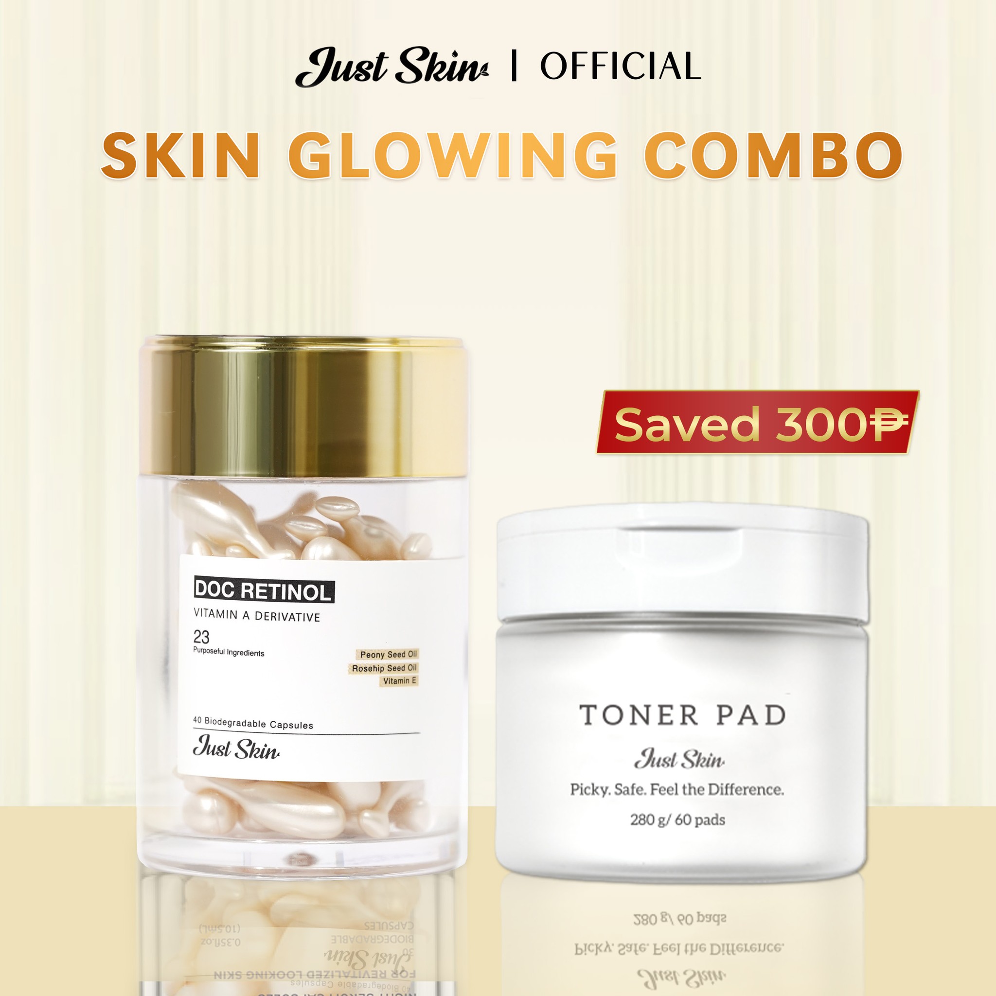 Just Shine Store Facebook ad: HOTTEST JUSTSKIN COMBOS, CUSTOMIZED FOR YOUR SKIN NEEDS!