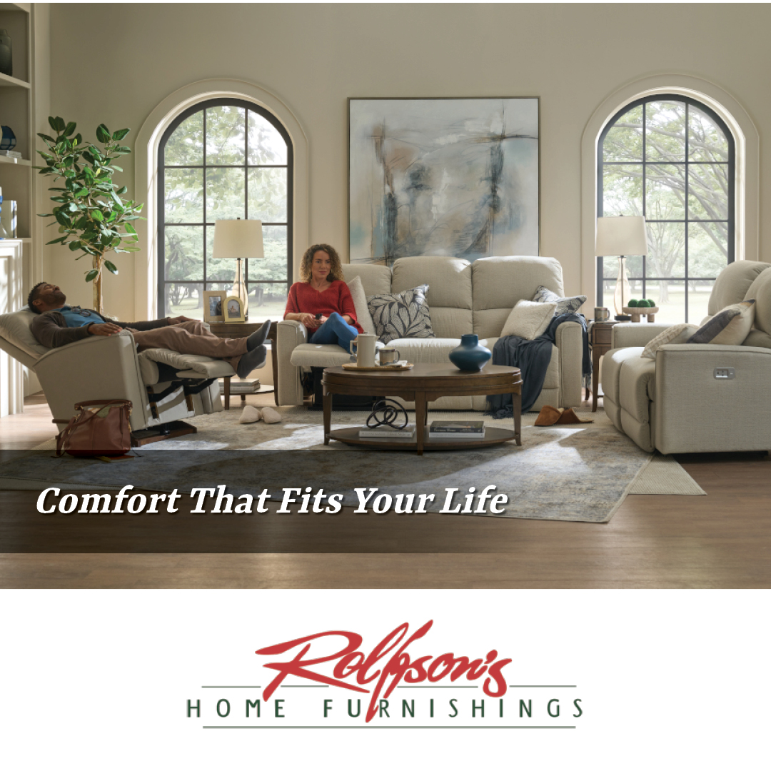 Rolfson’s Home Furnishings Facebook ad: Live life comfortably with quality furniture from Rolfson’s…