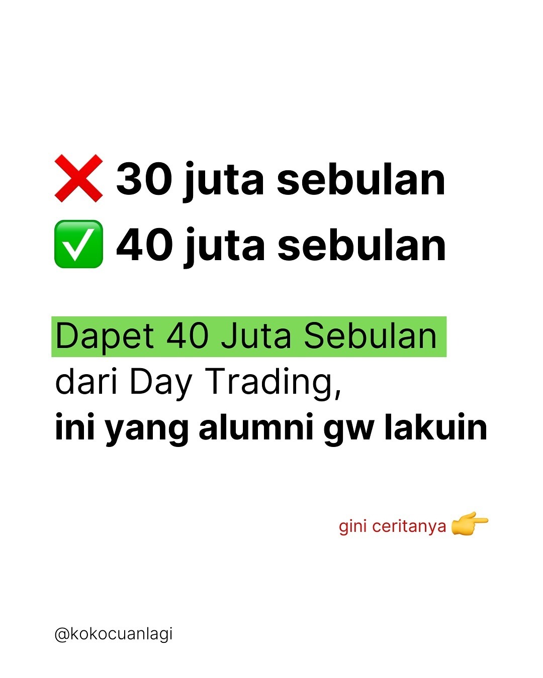 Koko Cuan Facebook ad