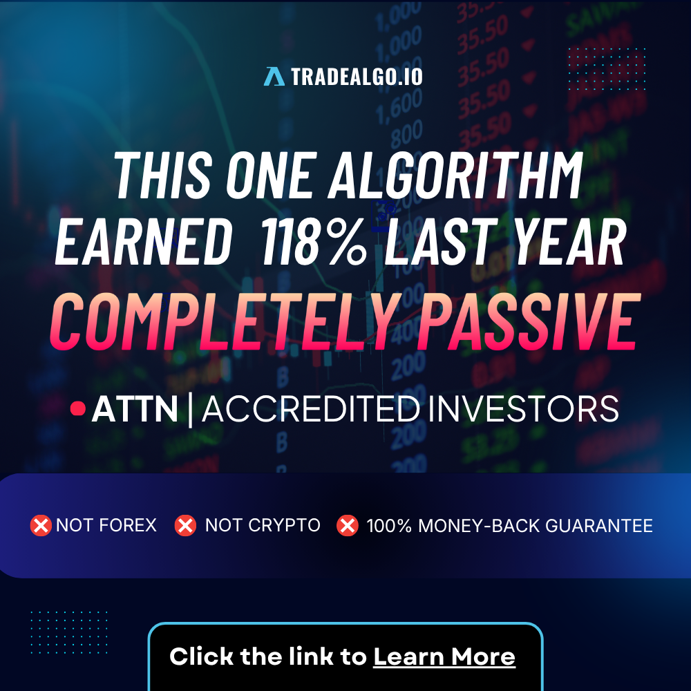 TradeAlgo Facebook ad: 83% Win Rate With Algorithmic Trading