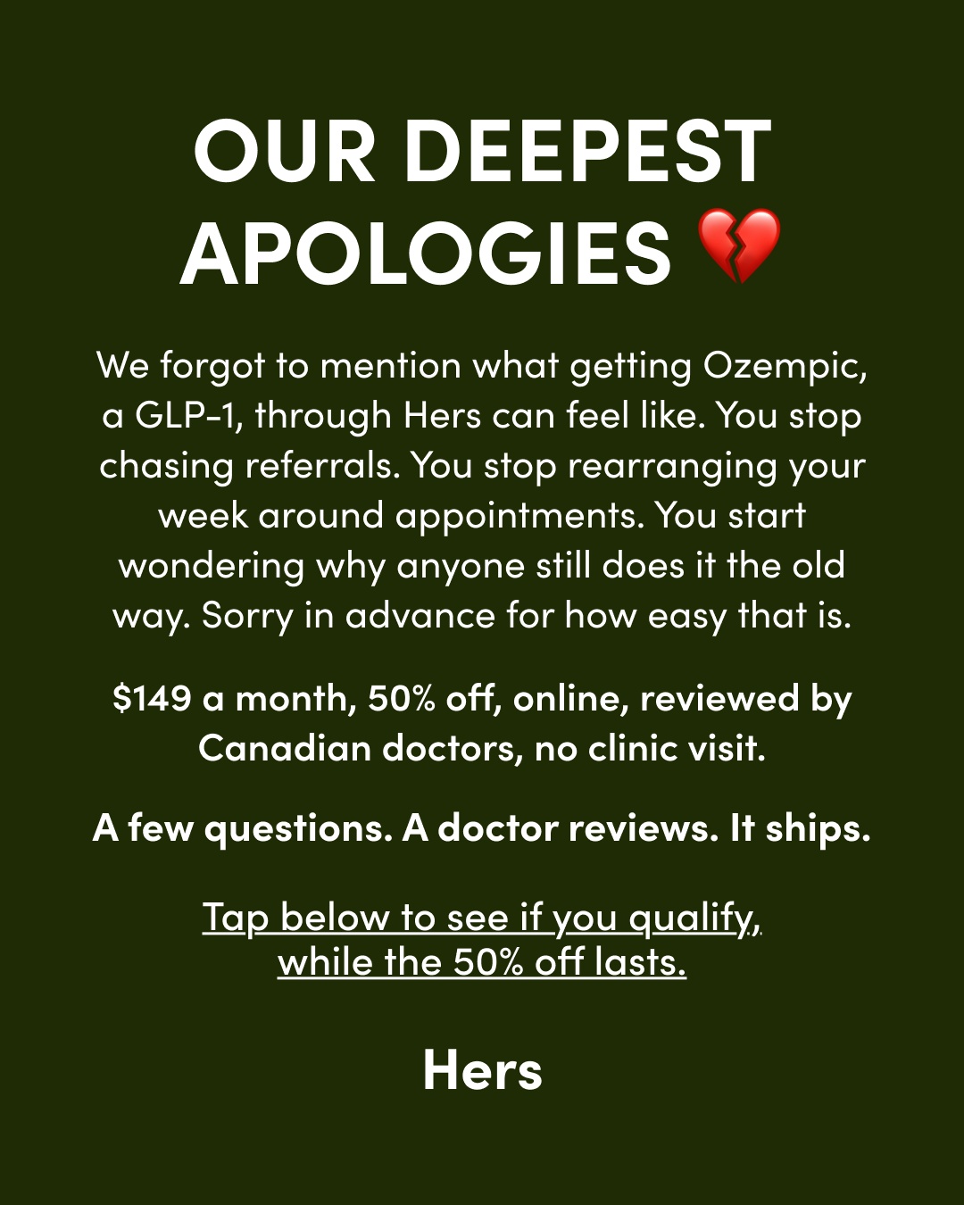 Hers Facebook ad