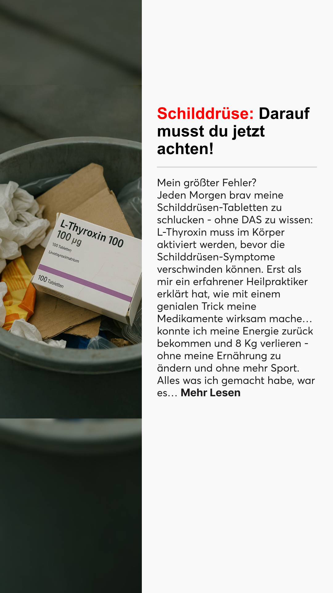 Mission Schilddrüse Facebook ad