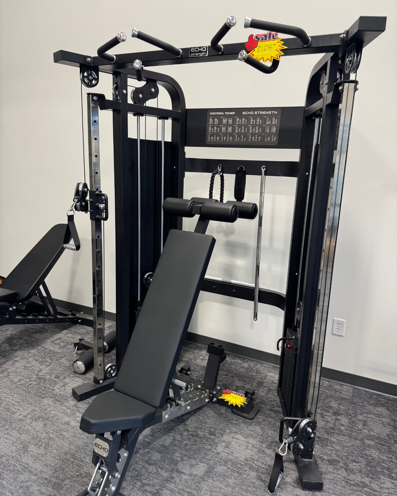 Qingqing Yu Facebook ad: Commercial Grade Functional Trainer Brand New Only $1699