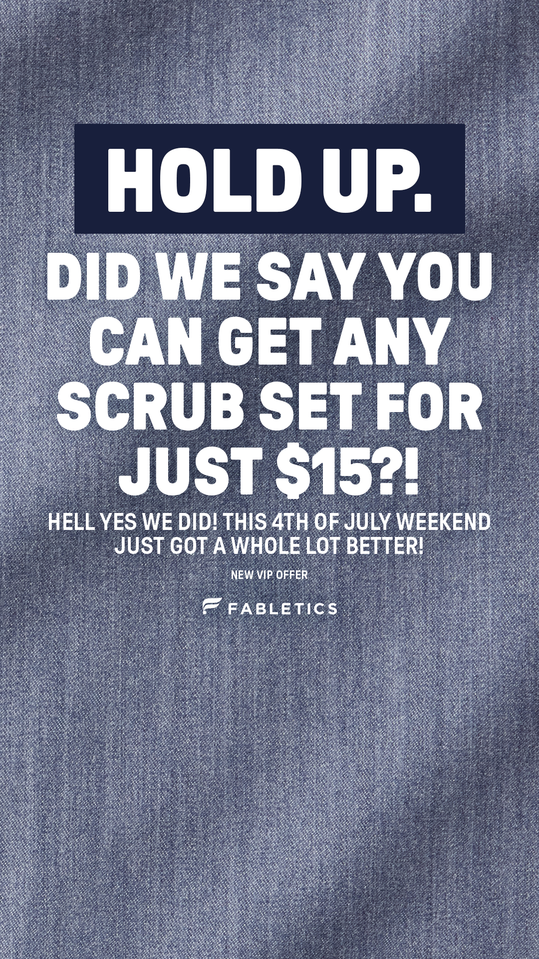Fabletics Scrubs Facebook ad