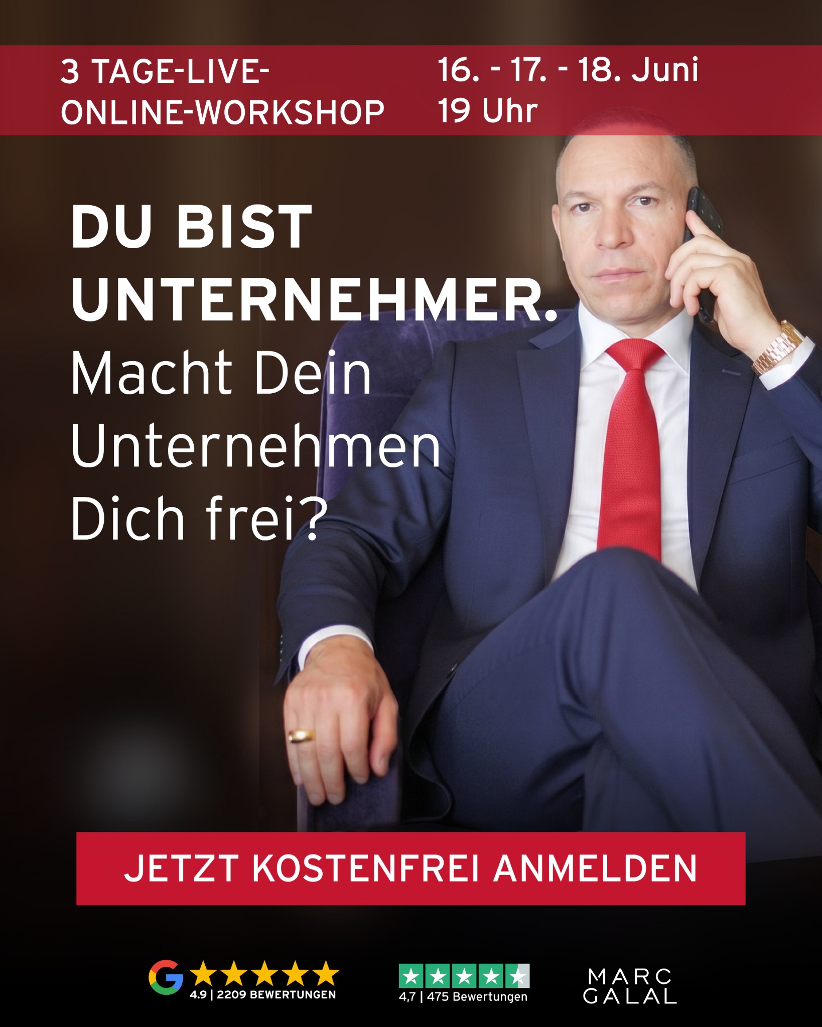 Marc Galal Facebook ad: Webinar