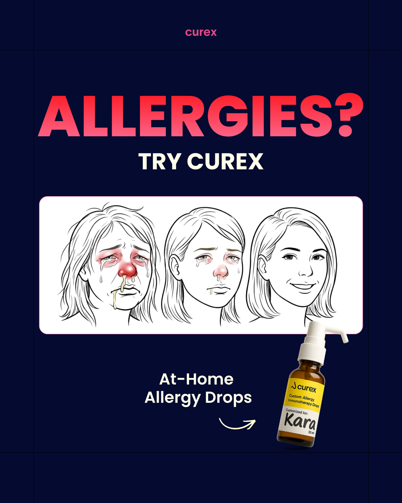 Curex Allergy Facebook ad