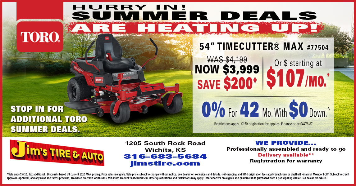 Jim's Tire & Auto Service Inc. Facebook ad from Jun 12, 2026