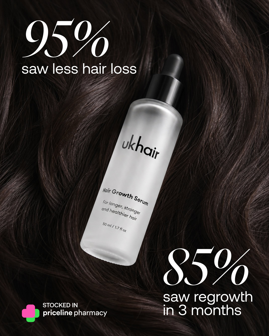 Uklash Facebook ad: Stronger, Fuller-Looking Hair