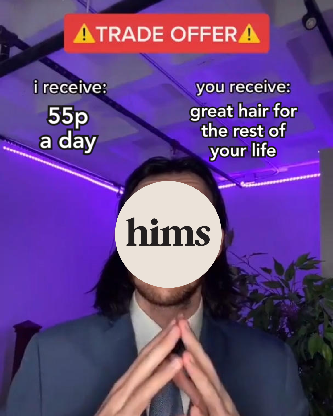 hims Facebook ad