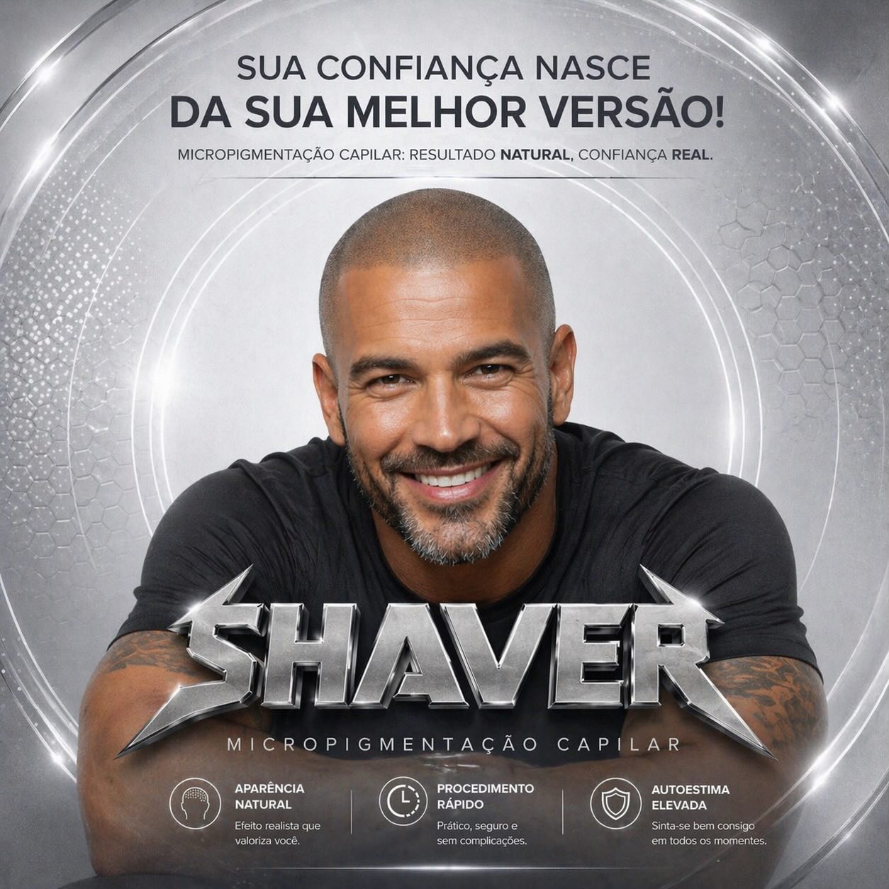 Shaver Brasília Facebook ad: Chega de esconder.