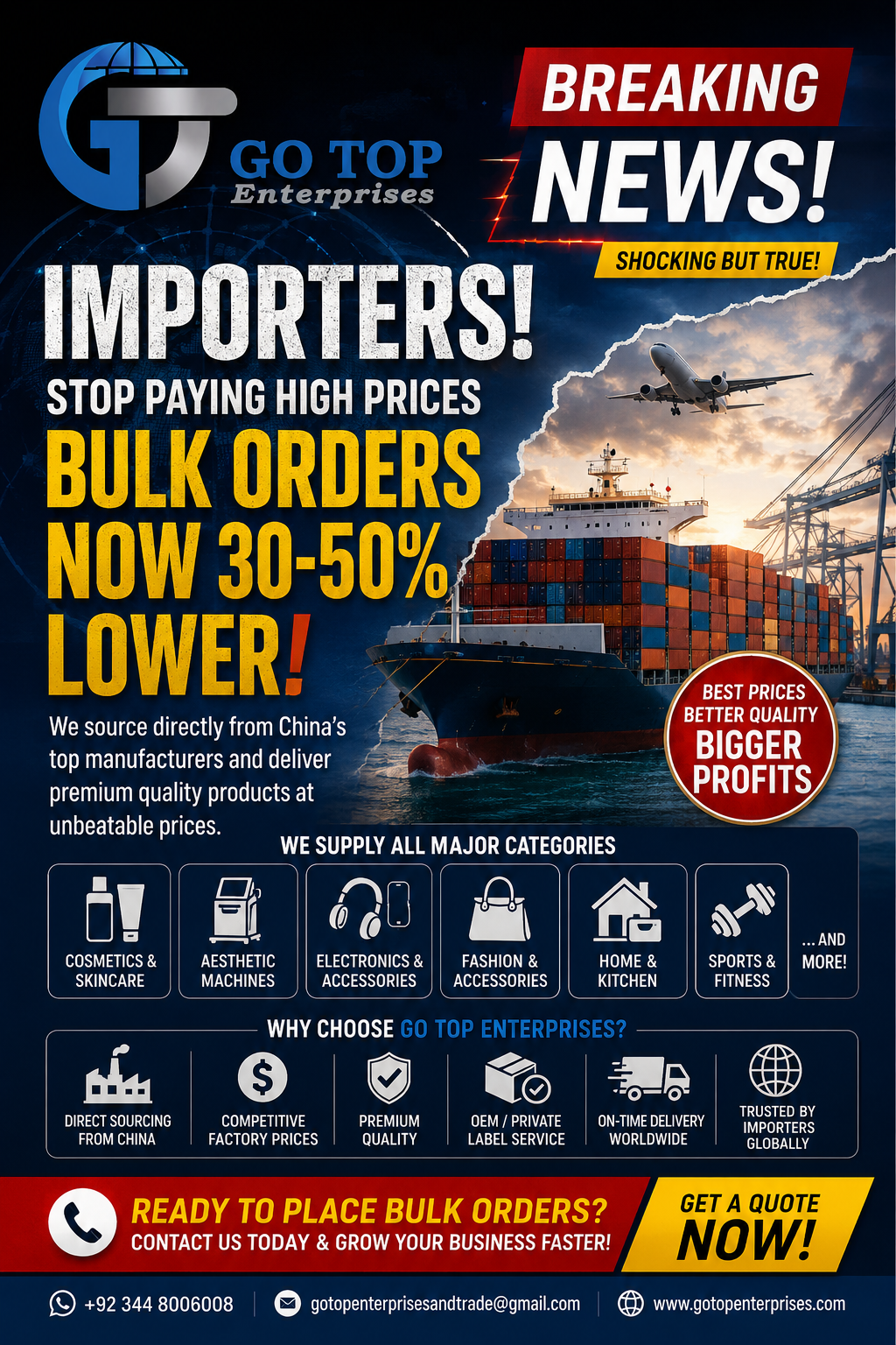 GO TOP Enterprises & Trading Pvt Ltd. Facebook ad