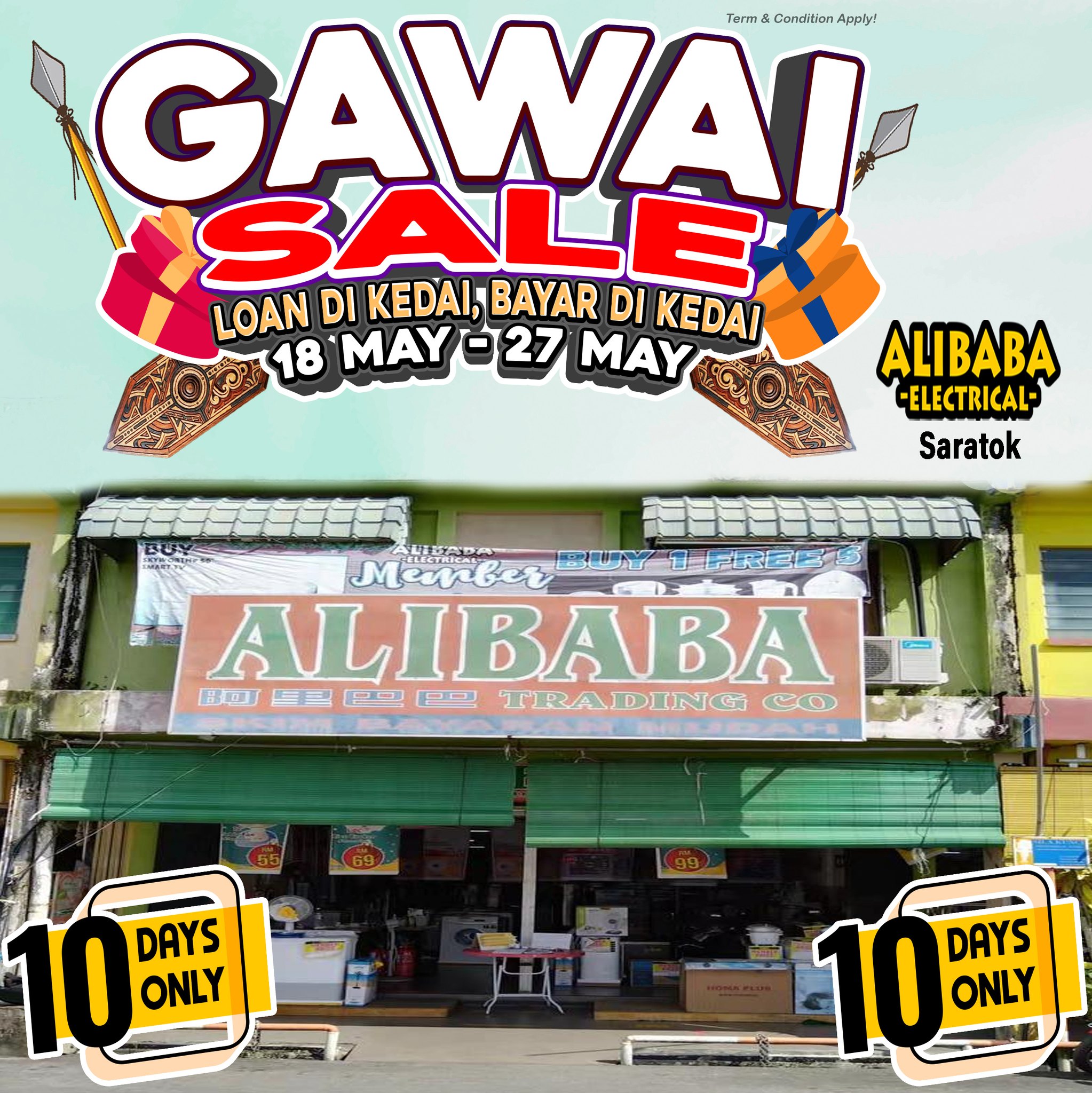 Alibaba Electrical-Saratok branch Facebook ad