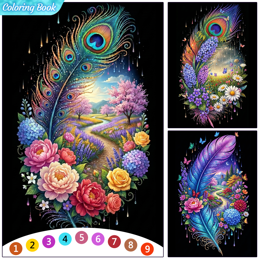 Coloring Book - Color by Number Facebook ad