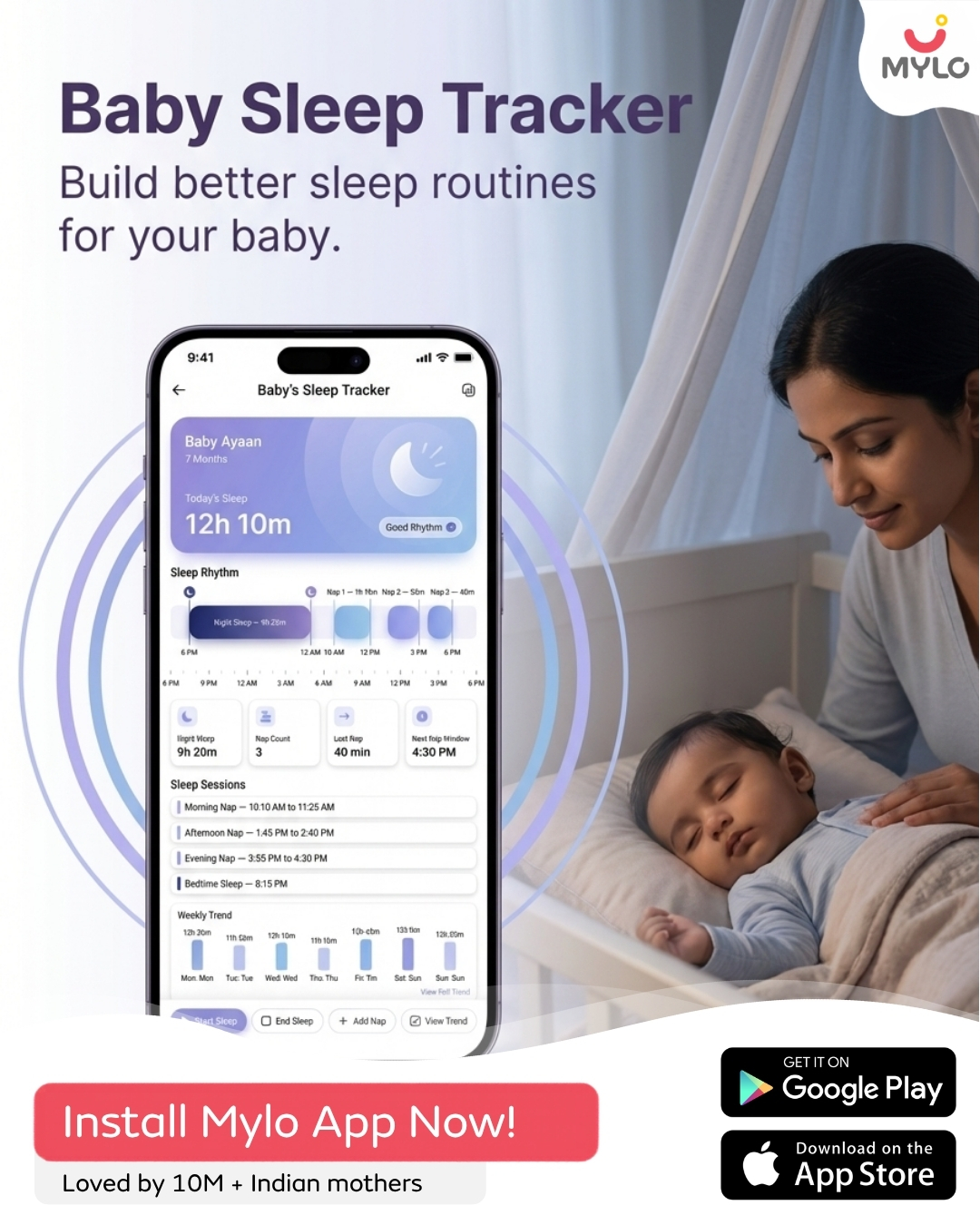 Mylo - Pregnancy & Baby App Facebook ad