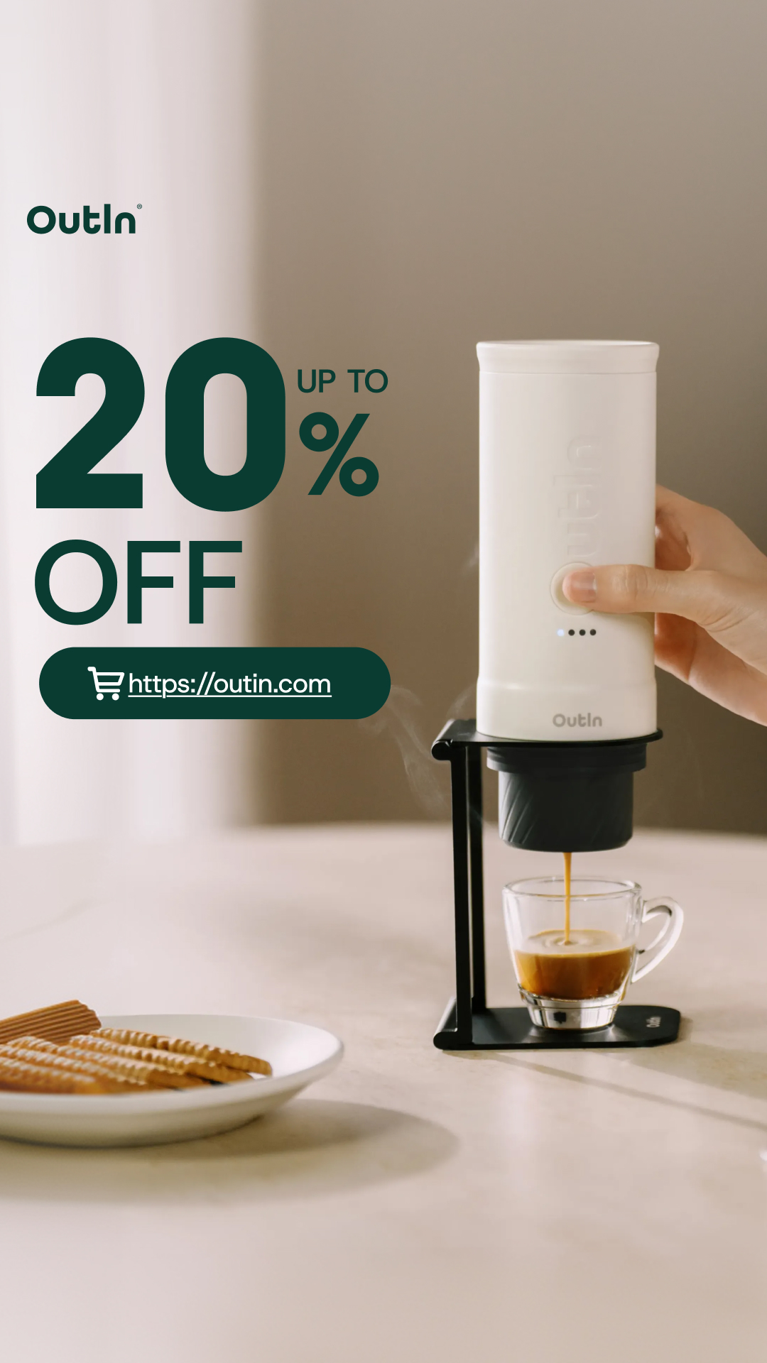Outin Portable Electric Espresso Machine Facebook ad