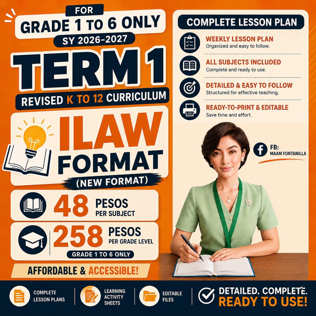 Maam Fontanilla - Assessment Files Facebook ad: MAKE YOUR TEACHING EASIER THIS SY 2026-2027!