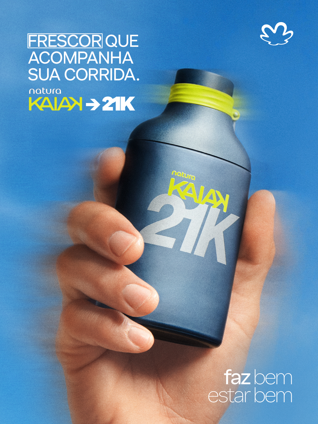 Lojas Natura Facebook ad: Correr desperta novas sensações.