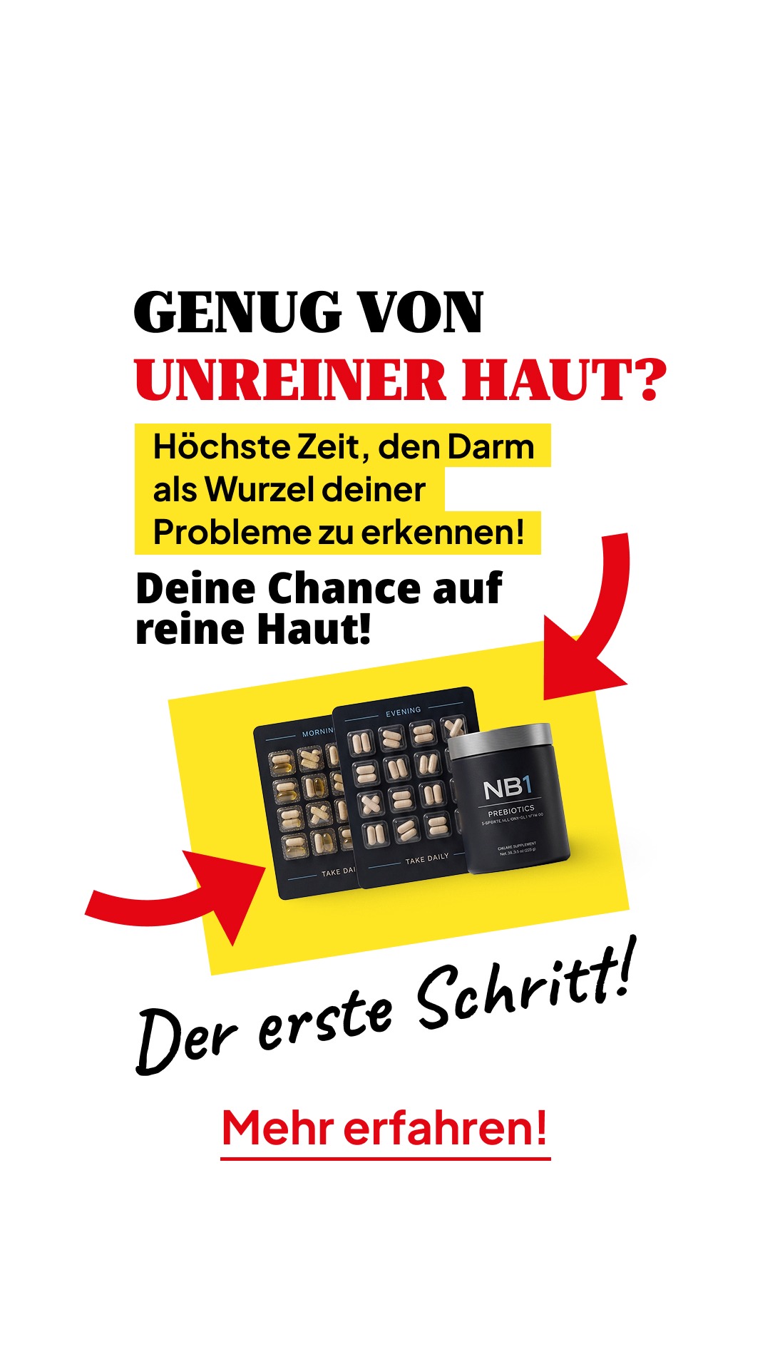 Zentrum Darmgesundheit Facebook ad: SCHLUSS MIT DEN SCHÜBEN!