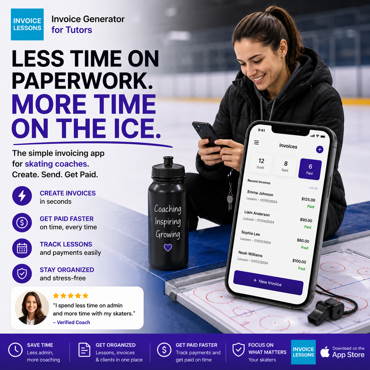 Lessons Invoicing Facebook ad: 14 Years Supporting Coaches