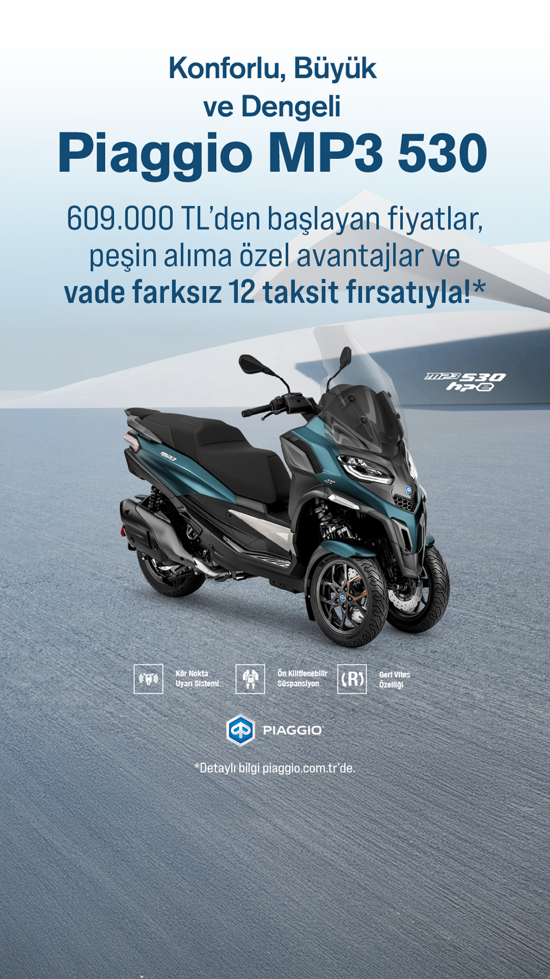 Piaggio Turkey Official Facebook ad from Jan 7, 2026