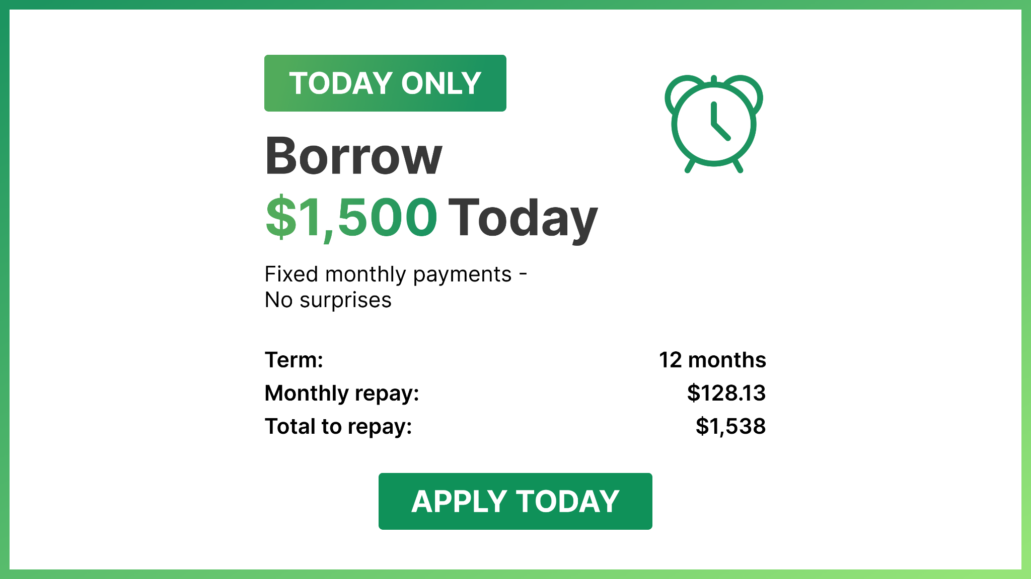 Cash Advance App Facebook ad