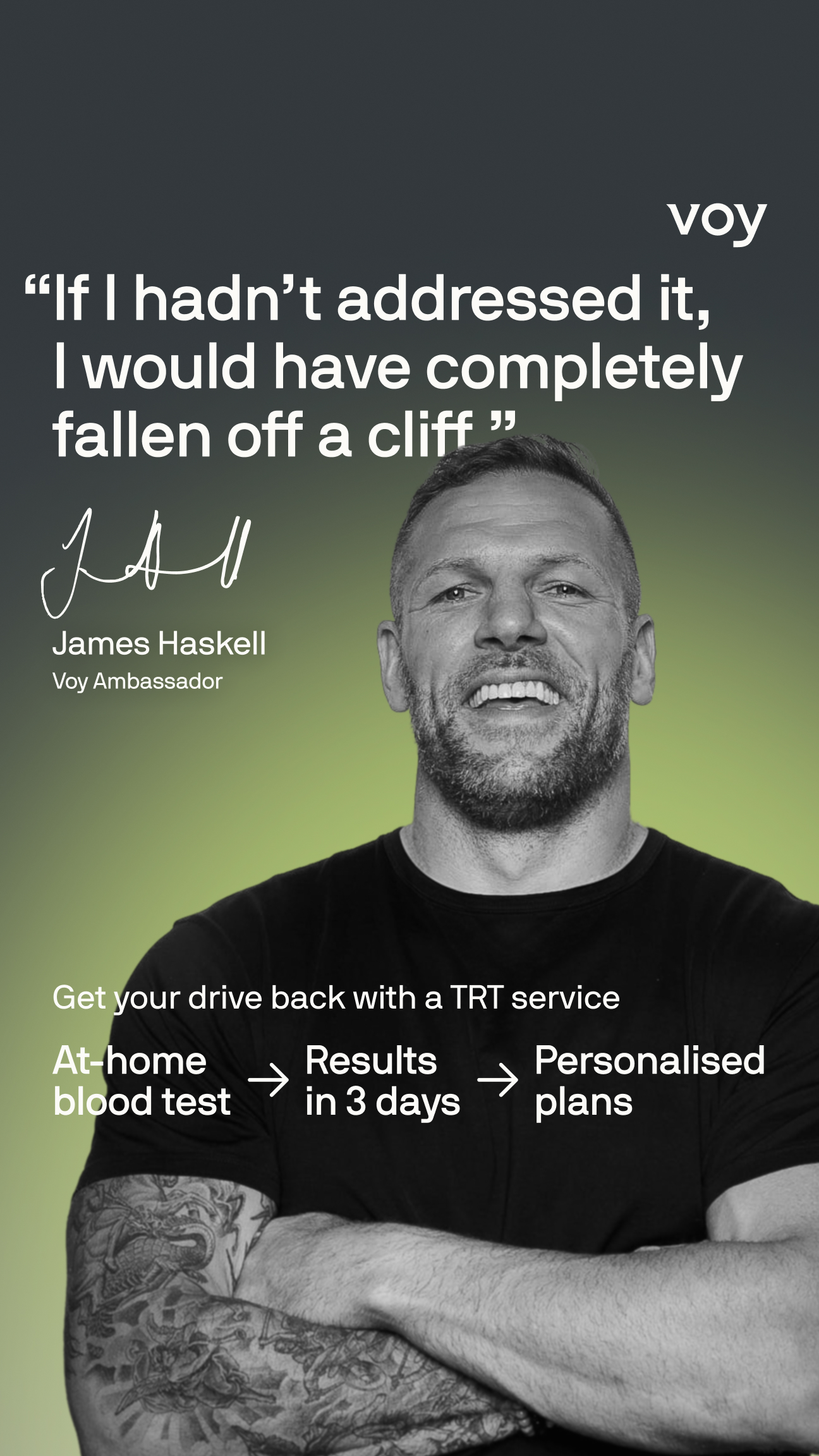 James Haskell Facebook ad