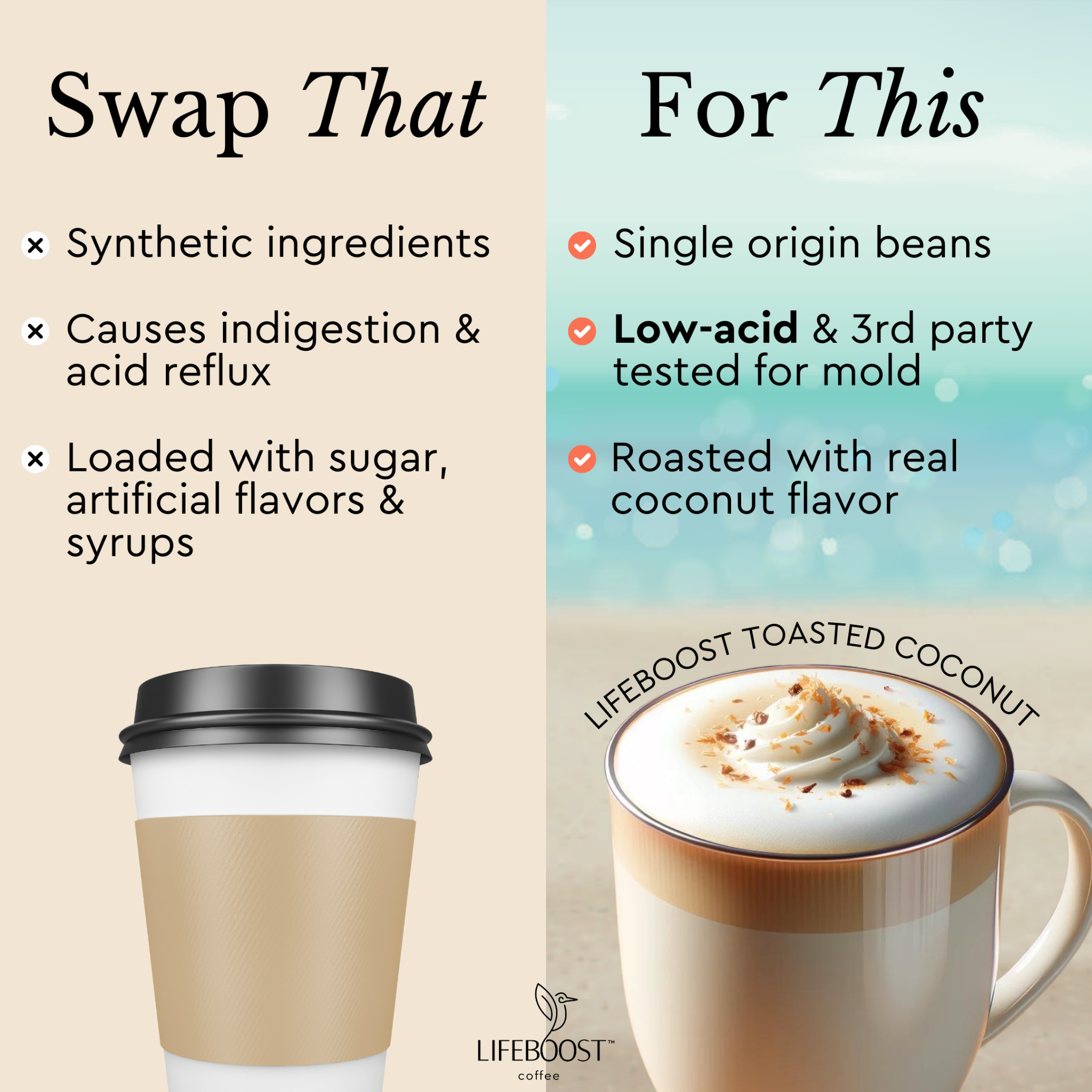 Lifeboost Coffee Facebook ad