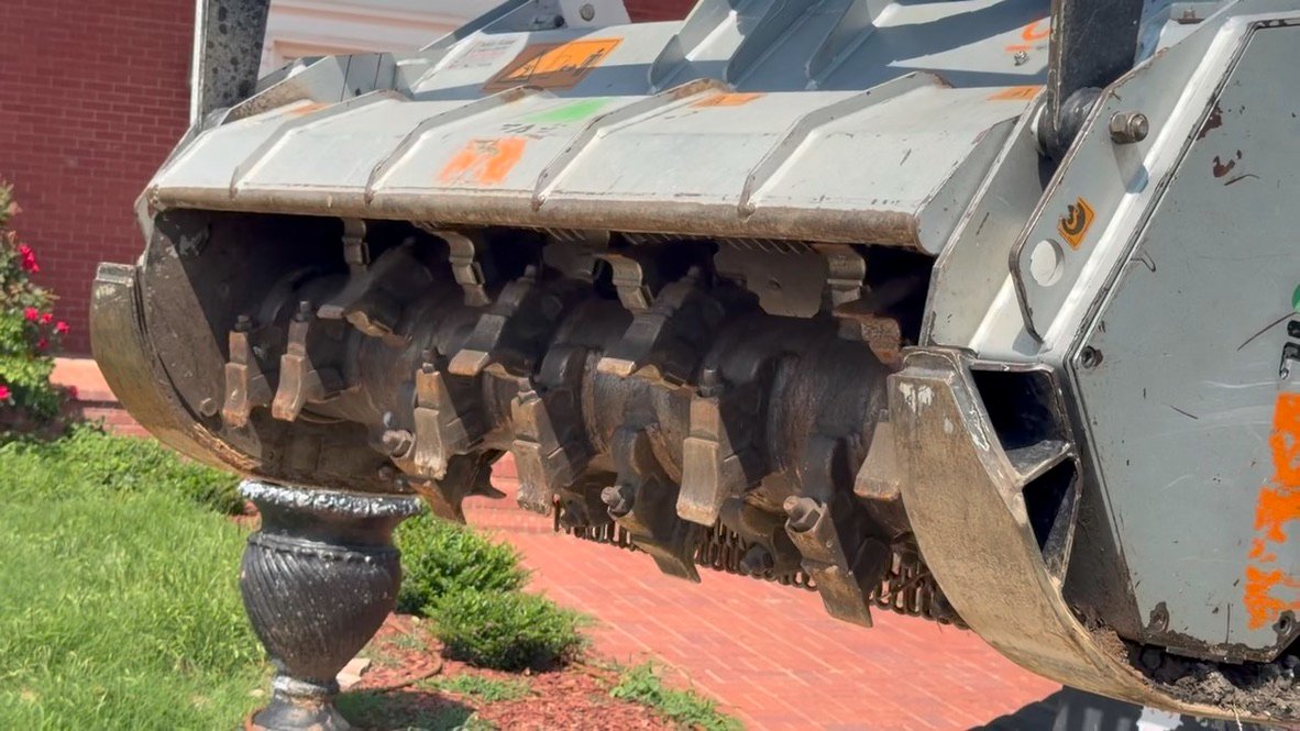 Gary Dixon Facebook ad: FAE 150 Sredder Mulcher for skid steer.