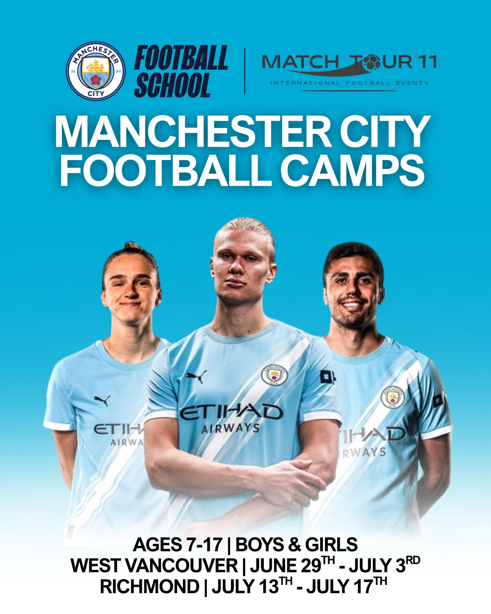 Match Tour 11 Facebook ad: Manchester City Camps In Vancouver