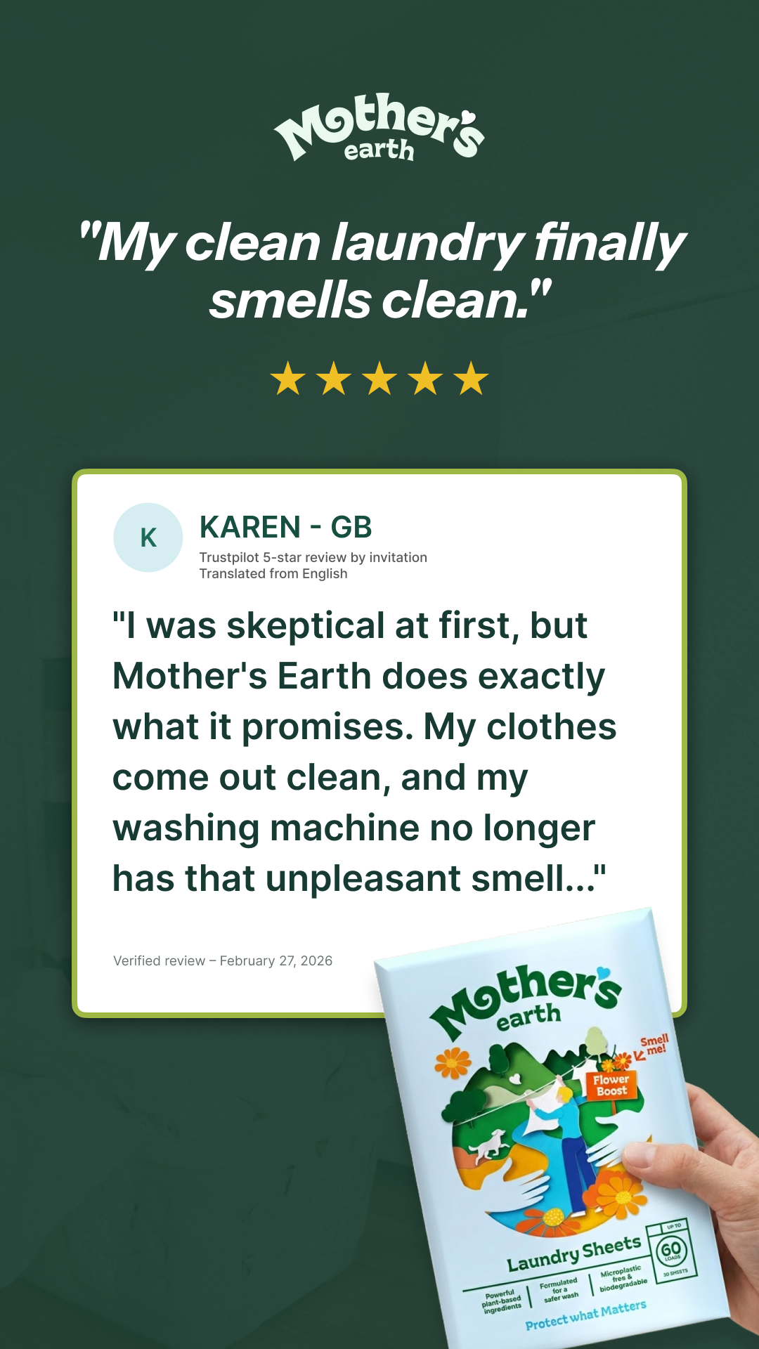 Mothers Earth Facebook ad
