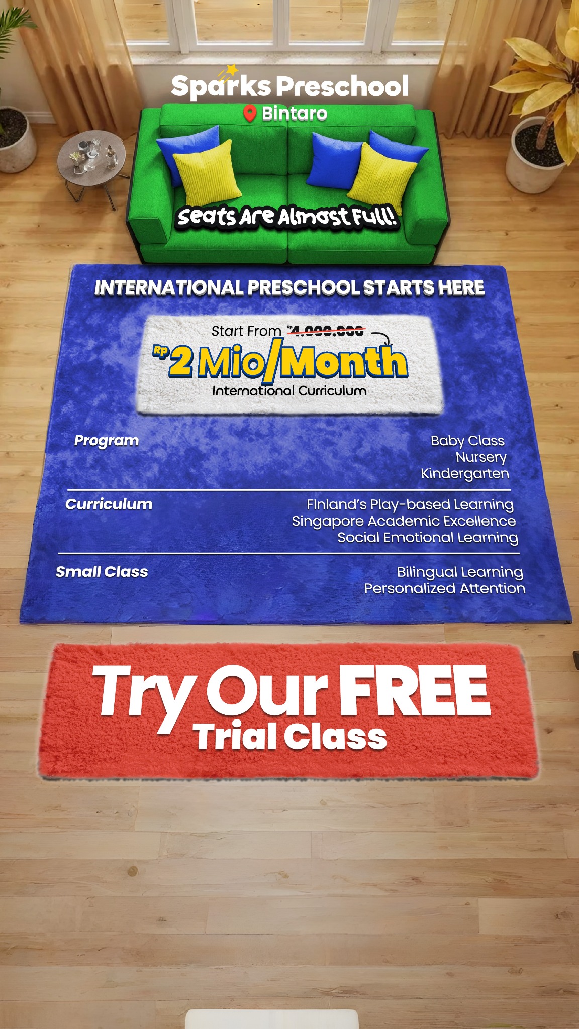 Sparks Preschool Facebook ad
