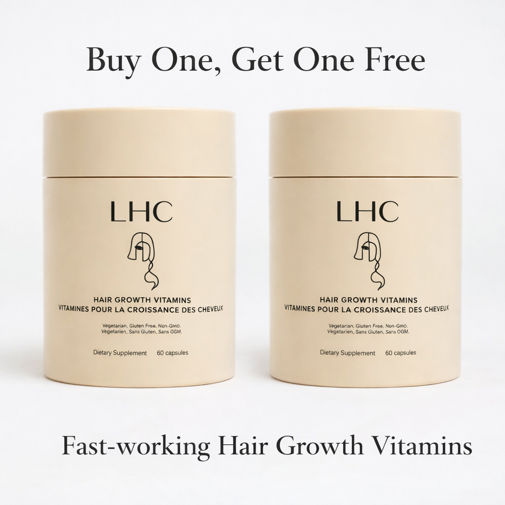 Laced Hair Care Facebook ad: BOGO Hair Vitamins: Buy One, Get One Free