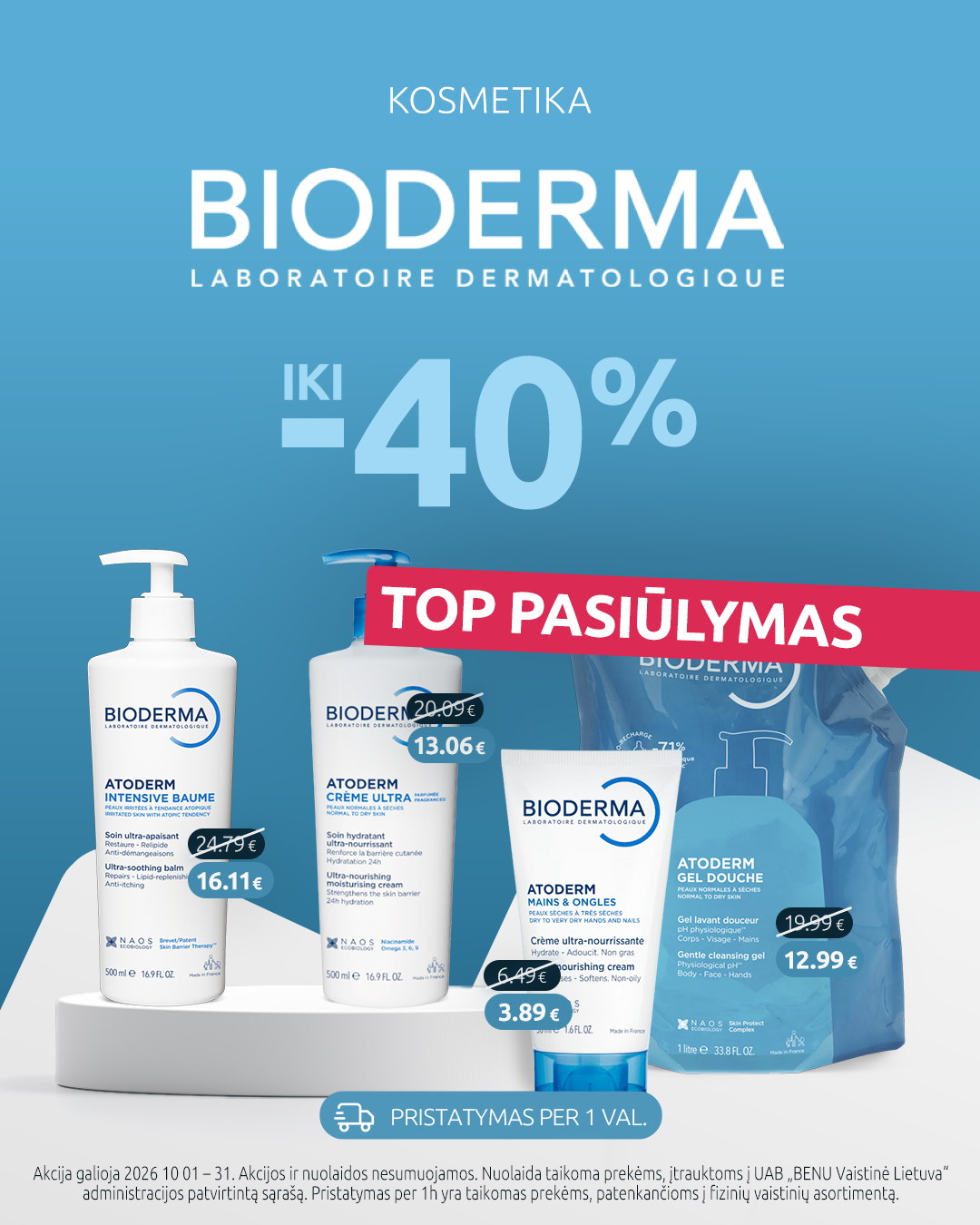 BENU Vaistinė Facebook ad: Apsipirk benu.lt