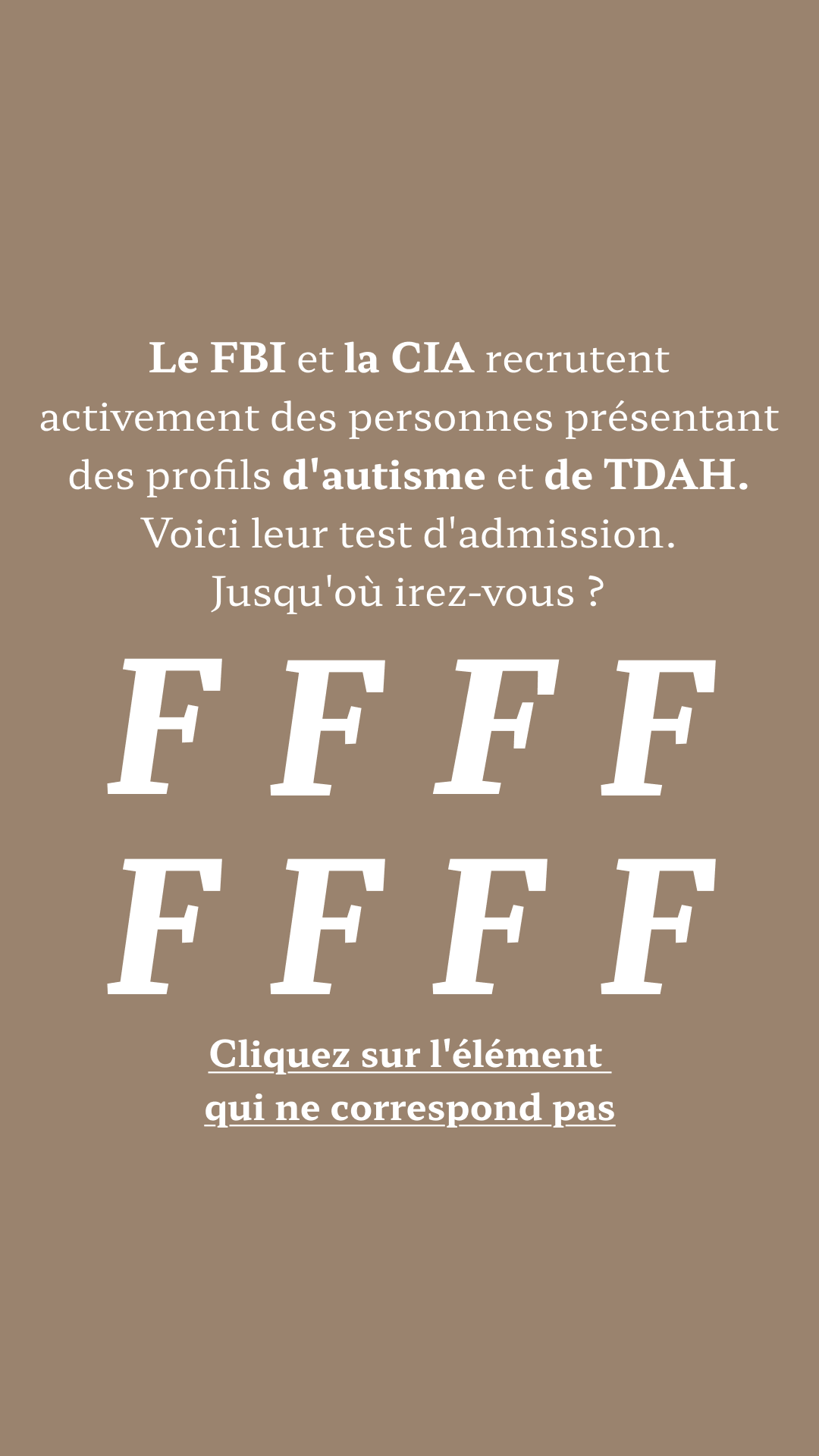 International IQ test Facebook ad