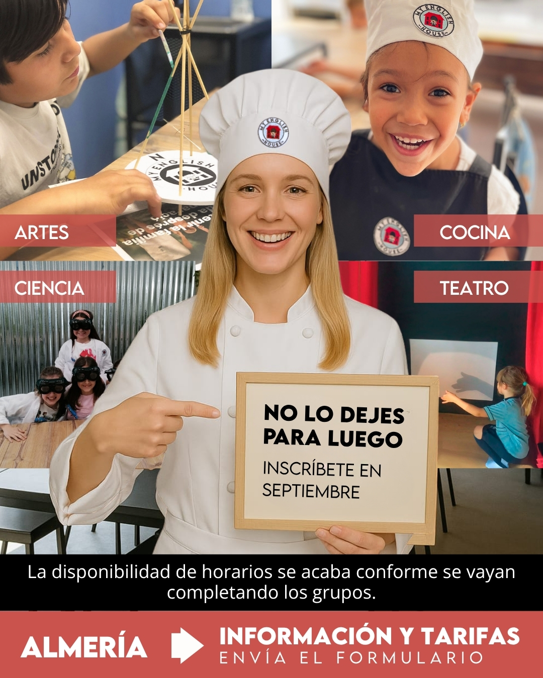 myenglishhousealmeria Facebook ad: Aprenden como nativos