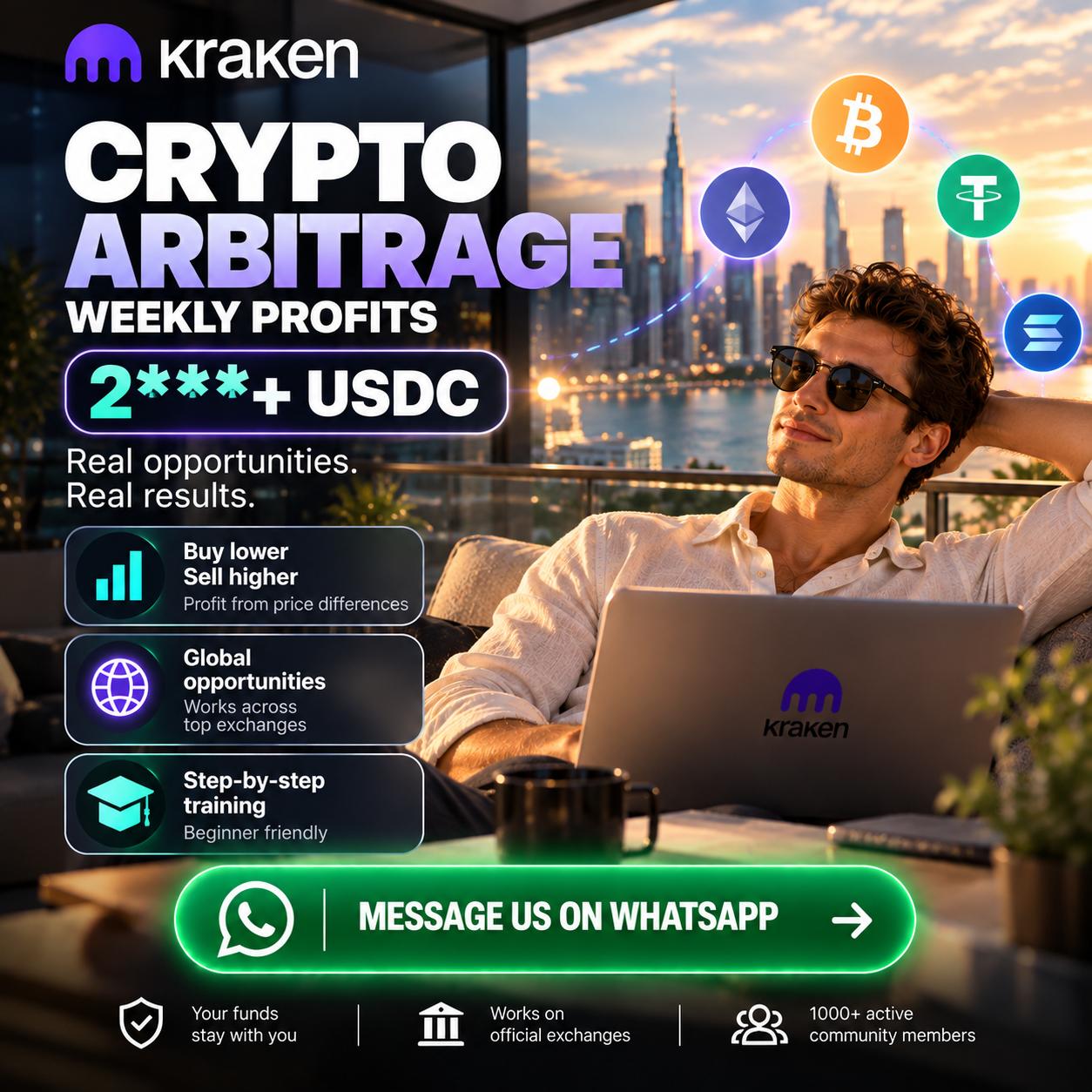 FalconX Community Facebook ad: Tet me now!