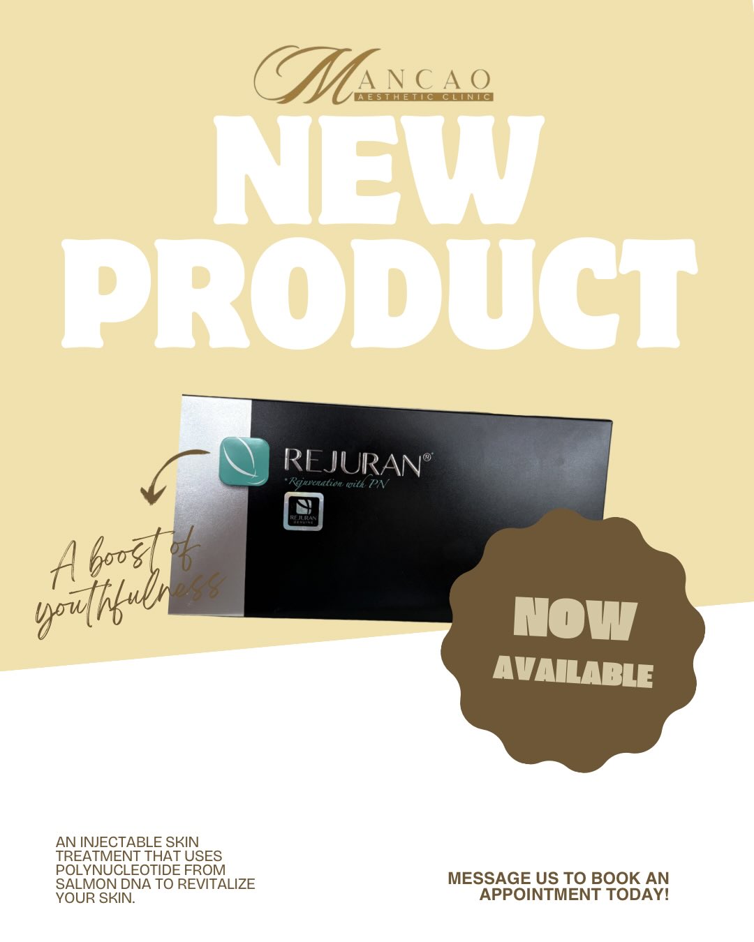 Mancao Aesthetic Clinic Facebook ad: Meet the glow your skin has been waiting…