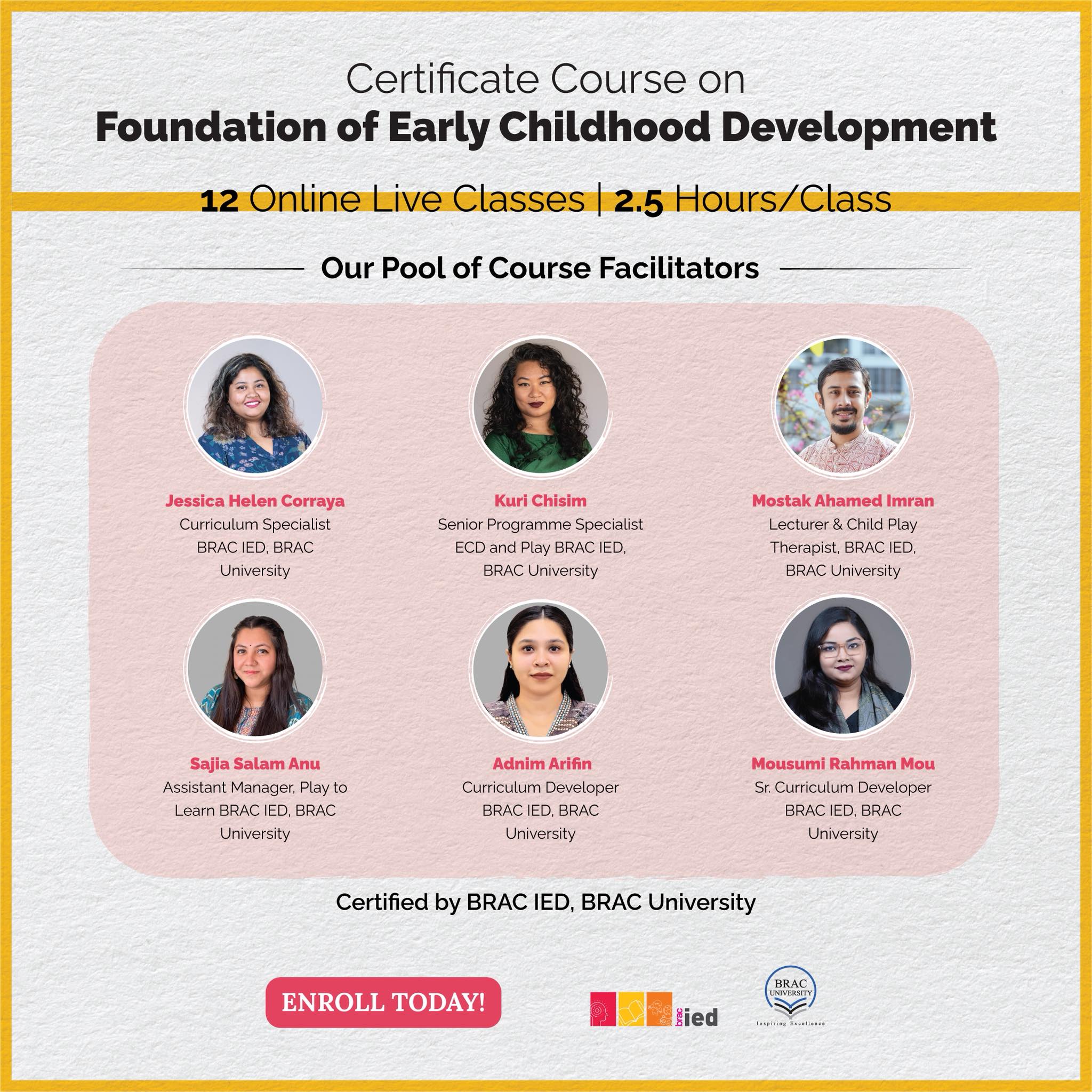BRAC Institute of Educational Development Facebook ad: Advance your knowledge in Early Childhood Development!