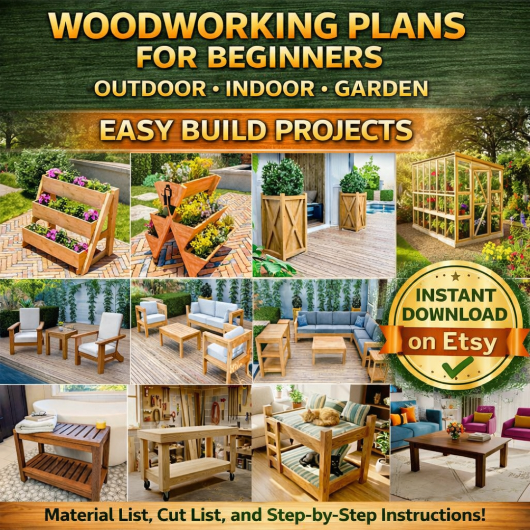 Woodworking Plans DIYs Facebook ad: Easy DIY Woodworking Plans for Beginners