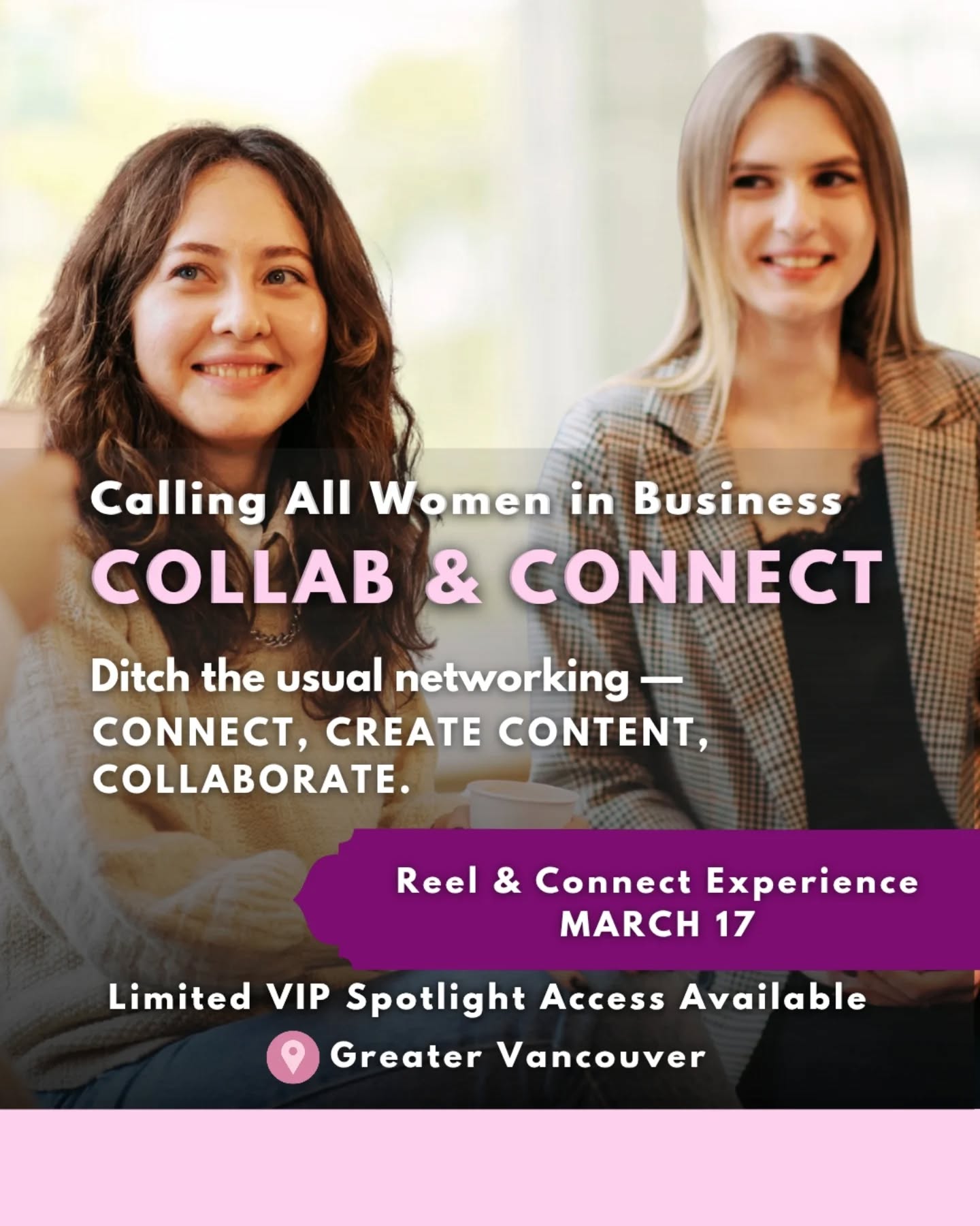 Secret Women Hub Facebook ad: Still going to networking events… and leaving with…