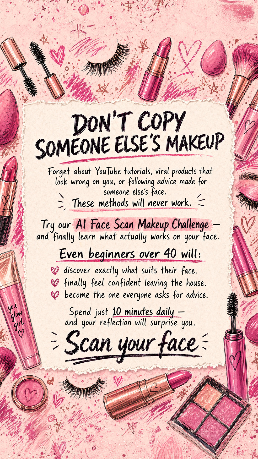 Luvly Makeup Facebook ad: Try Luvly NOW
