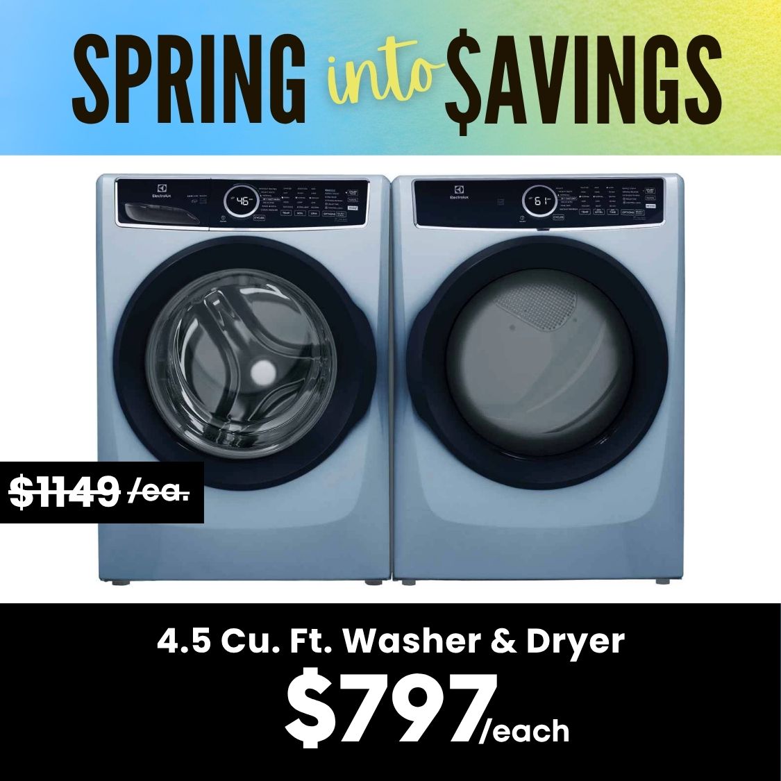 Baldwin's Appliance & Mattress Facebook ad: Spring Into Savings Save up to 50% on…