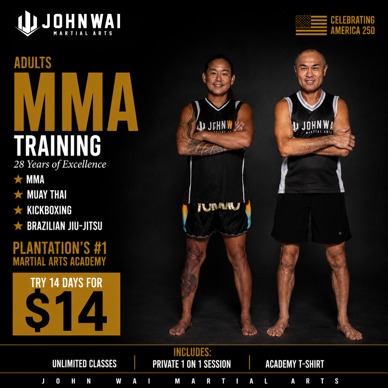 John Wai Martial Arts Facebook ad