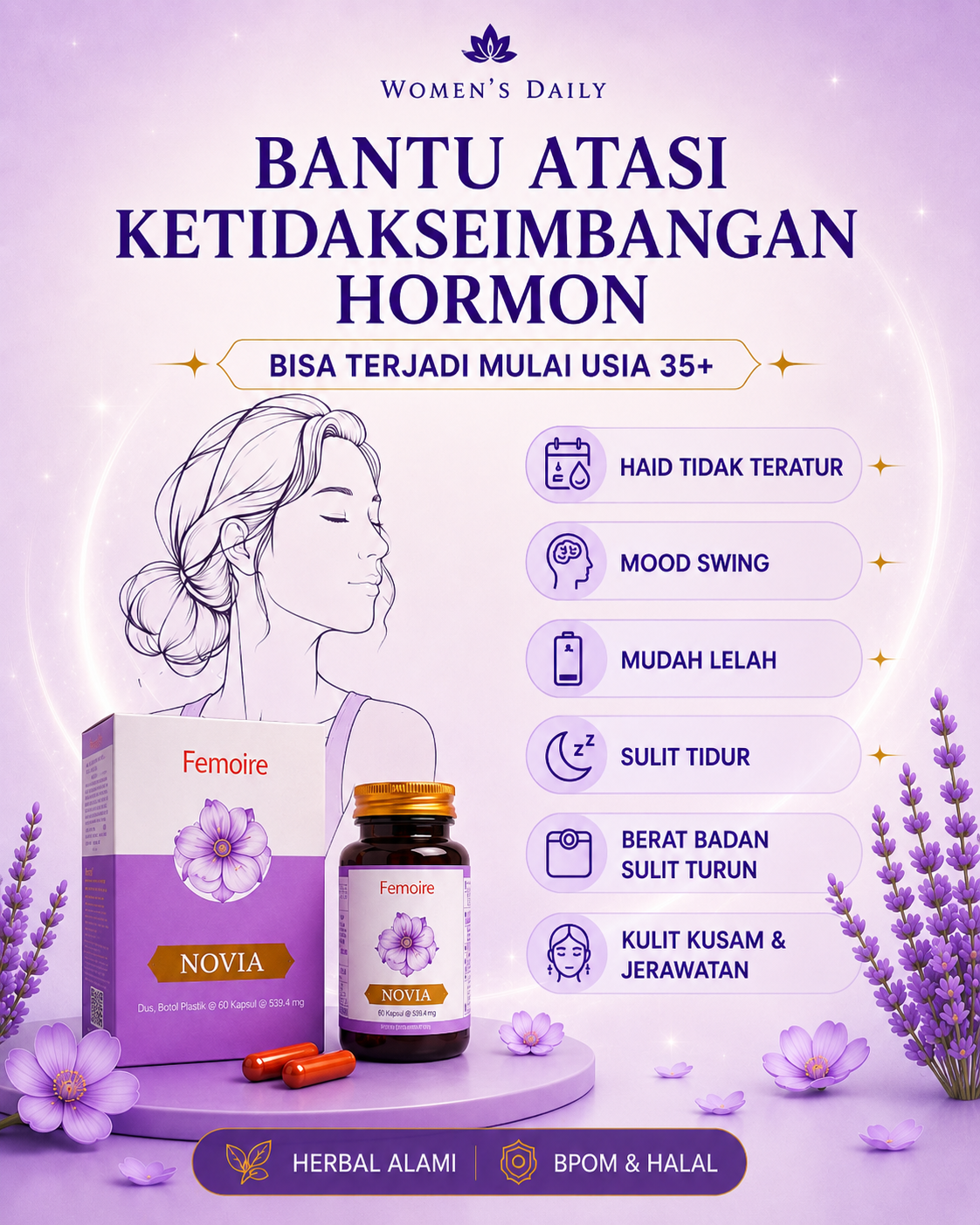 Womens Daily Facebook ad: Herbal pilihan wanita Indonesia