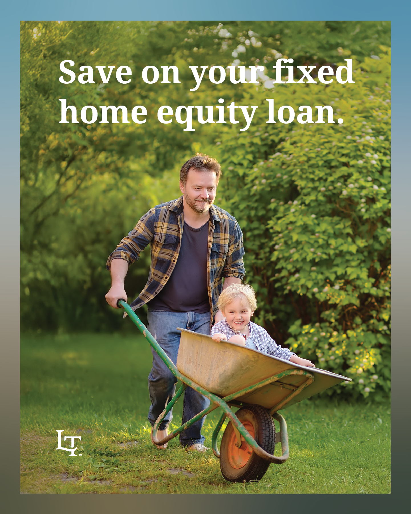 Lake Trust Credit Union Facebook ad: Home equity loan member discount.